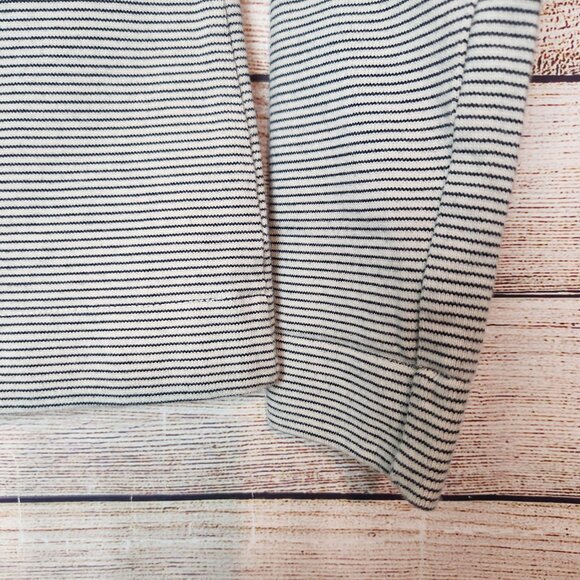 KATE SPADE Saturday Black Gray Asymmetric Neckline Slant Neck Top Size Small - Picture 13 of 13